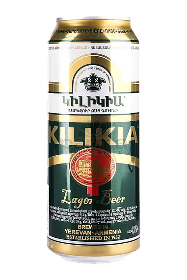 KILIKIA lager beer — 0.45 litres, can