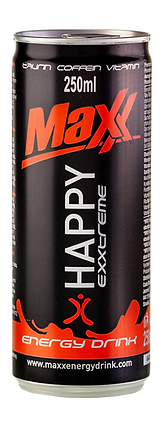 Maxx HAPPY energy drink 0,25L can — 0.25 litres, can